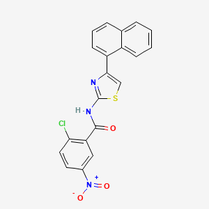 molecular formula C20H12ClN3O3S B2618959 2-chloro-N-[4-(naphthalen-1-yl)-1,3-thiazol-2-yl]-5-nitrobenzamide CAS No. 313393-87-2