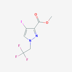 molecular formula C7H6F3IN2O2 B2618965 methyl 4-iodo-1-(2,2,2-trifluoroethyl)-1H-pyrazole-3-carboxylate CAS No. 1795392-91-4