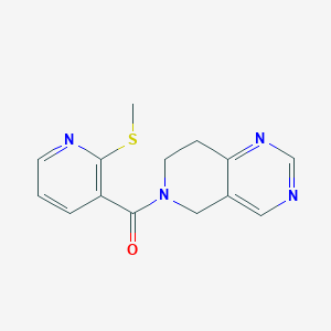 molecular formula C14H14N4OS B2618987 (7,8-dihydropyrido[4,3-d]pyrimidin-6(5H)-yl)(2-(methylthio)pyridin-3-yl)methanone CAS No. 1797868-48-4