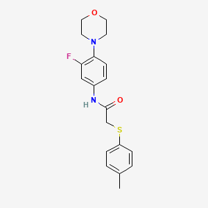 molecular formula C19H21FN2O2S B2619017 N-(3-fluoro-4-morpholinophenyl)-2-[(4-methylphenyl)sulfanyl]acetamide CAS No. 478260-51-4