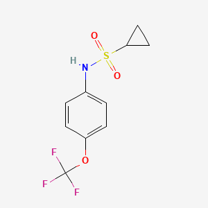 molecular formula C10H10F3NO3S B2619028 N-(4-(trifluoromethoxy)phenyl)cyclopropanesulfonamide CAS No. 1207024-70-1