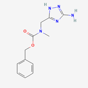 molecular formula C12H15N5O2 B2619032 benzylN-[(3-amino-1H-1,2,4-triazol-5-yl)methyl]-N-methylcarbamate CAS No. 2344677-75-2