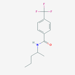 molecular formula C13H16F3NO B261904 N-(1-METHYL-BUTYL)-4-TRIFLUOROMETHYL-BENZAMIDE 