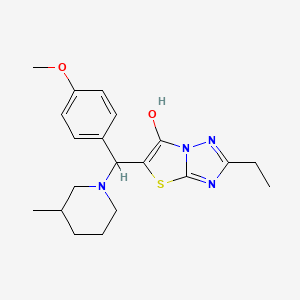 B2619051 2-Ethyl-5-((4-methoxyphenyl)(3-methylpiperidin-1-yl)methyl)thiazolo[3,2-b][1,2,4]triazol-6-ol CAS No. 898361-71-2