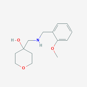 molecular formula C14H21NO3 B2619068 4-({[(2-Methoxyphenyl)methyl]amino}methyl)oxan-4-ol CAS No. 1495458-70-2