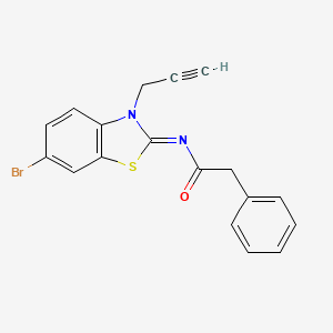 molecular formula C18H13BrN2OS B2619081 (Z)-N-(6-bromo-3-(prop-2-yn-1-yl)benzo[d]thiazol-2(3H)-ylidene)-2-phenylacetamide CAS No. 865181-47-1