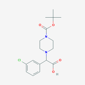 molecular formula C17H23ClN2O4 B2619098 2-(4-Boc-piperazinyl)-2-(3-chlorophenyl)acetic acid CAS No. 885272-99-1