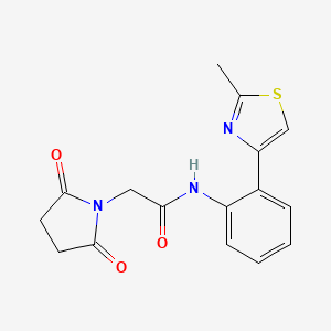 molecular formula C16H15N3O3S B2619107 2-(2,5-dioxopyrrolidin-1-yl)-N-[2-(2-methyl-1,3-thiazol-4-yl)phenyl]acetamide CAS No. 1797160-81-6
