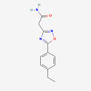 molecular formula C12H13N3O2 B2619115 2-(5-(4-Ethylphenyl)-1,2,4-oxadiazol-3-yl)acetamide CAS No. 1710661-69-0