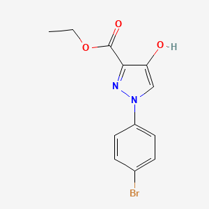 molecular formula C12H11BrN2O3 B2619118 ethyl 1-(4-bromophenyl)-4-hydroxy-1H-pyrazole-3-carboxylate CAS No. 78348-13-7