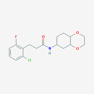 molecular formula C17H21ClFNO3 B2619126 3-(2-chloro-6-fluorophenyl)-N-(octahydro-1,4-benzodioxin-6-yl)propanamide CAS No. 1902936-39-3