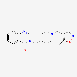 molecular formula C19H22N4O2 B2619132 3-({1-[(5-Methyl-1,2-oxazol-4-yl)methyl]piperidin-4-yl}methyl)-3,4-dihydroquinazolin-4-one CAS No. 2380170-21-6