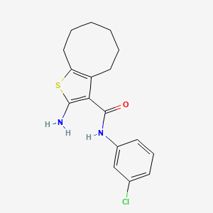 2-amino-N-(3-chlorophenyl)-4,5,6,7,8,9-hexahydrocycloocta[b]thiophene-3-carboxamide
