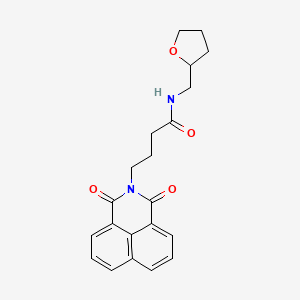 molecular formula C21H22N2O4 B2619175 4-(1,3-dioxo-1H-benzo[de]isoquinolin-2(3H)-yl)-N-(tetrahydrofuran-2-ylmethyl)butanamide CAS No. 325850-97-3