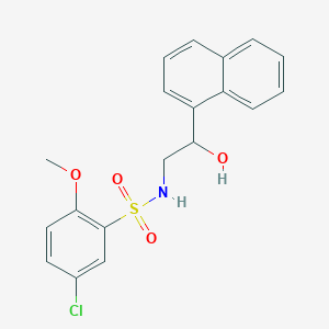 molecular formula C19H18ClNO4S B2619202 5-chloro-N-(2-hydroxy-2-(naphthalen-1-yl)ethyl)-2-methoxybenzenesulfonamide CAS No. 1351608-18-8