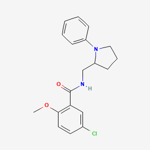 B2619218 5-chloro-2-methoxy-N-((1-phenylpyrrolidin-2-yl)methyl)benzamide CAS No. 1797280-97-7
