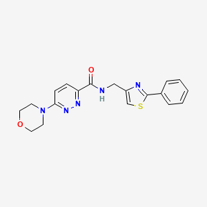molecular formula C19H19N5O2S B2619236 6-morpholino-N-((2-phenylthiazol-4-yl)methyl)pyridazine-3-carboxamide CAS No. 1396882-29-3