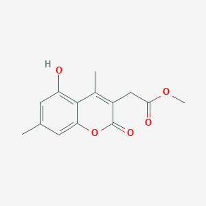 molecular formula C14H14O5 B2619241 methyl 2-(5-hydroxy-4,7-dimethyl-2-oxo-2H-chromen-3-yl)acetate CAS No. 710990-95-7