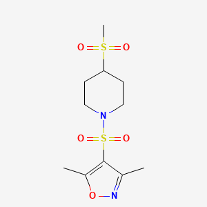 3,5-Dimethyl-4-((4-(methylsulfonyl)piperidin-1-yl)sulfonyl)isoxazole