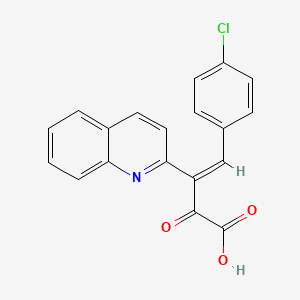 (E)-4-(4-chlorophenyl)-2-oxo-3-quinolin-2-ylbut-3-enoic acid