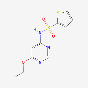 molecular formula C10H11N3O3S2 B2619256 N-(6-ethoxypyrimidin-4-yl)thiophene-2-sulfonamide CAS No. 1396768-21-0