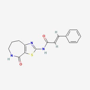 molecular formula C16H15N3O2S B2619259 N-(4-oxo-5,6,7,8-tetrahydro-4H-thiazolo[5,4-c]azepin-2-yl)cinnamamide CAS No. 1798406-56-0