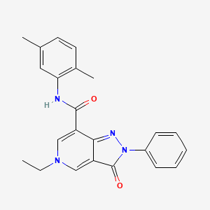 N-(2,5-dimethylphenyl)-5-ethyl-3-oxo-2-phenyl-3,5-dihydro-2H-pyrazolo[4,3-c]pyridine-7-carboxamide