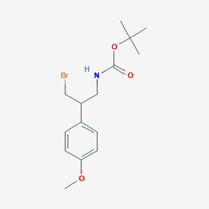 tert-butyl N-[3-bromo-2-(4-methoxyphenyl)propyl]carbamate