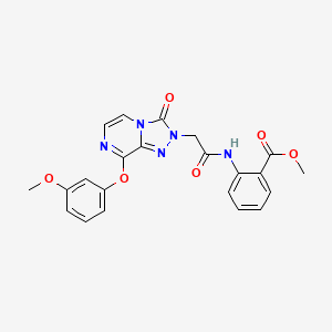 methyl 2-(2-(8-(3-methoxyphenoxy)-3-oxo-[1,2,4]triazolo[4,3-a]pyrazin-2(3H)-yl)acetamido)benzoate