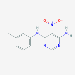 molecular formula C12H13N5O2 B2619269 N4-(2,3-dimethylphenyl)-5-nitropyrimidine-4,6-diamine CAS No. 450345-25-2