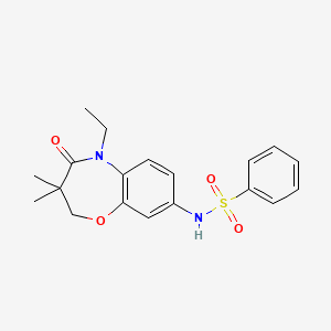 N-(5-ethyl-3,3-dimethyl-4-oxo-2,3,4,5-tetrahydrobenzo[b][1,4]oxazepin-8-yl)benzenesulfonamide