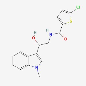molecular formula C16H15ClN2O2S B2619276 5-chloro-N-(2-hydroxy-2-(1-methyl-1H-indol-3-yl)ethyl)thiophene-2-carboxamide CAS No. 1448134-04-0