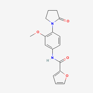 molecular formula C16H16N2O4 B2619308 N-[3-methoxy-4-(2-oxopyrrolidin-1-yl)phenyl]furan-2-carboxamide CAS No. 941933-59-1