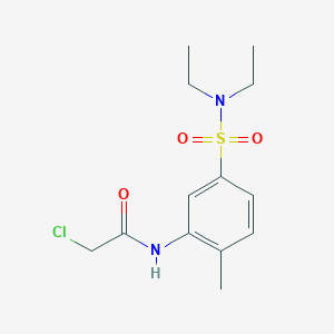 molecular formula C13H19ClN2O3S B2619310 2-chloro-N-[5-(diethylsulfamoyl)-2-methylphenyl]acetamide CAS No. 568551-20-2