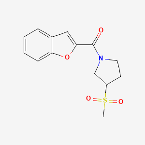 Benzofuran-2-yl(3-(methylsulfonyl)pyrrolidin-1-yl)methanone