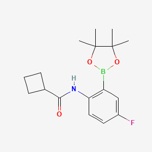 N-[4-fluoro-2-(tetramethyl-1,3,2-dioxaborolan-2-yl)phenyl]cyclobutanecarboxamide