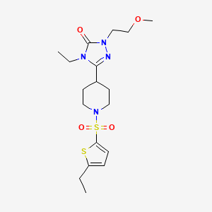 4-ethyl-3-(1-((5-ethylthiophen-2-yl)sulfonyl)piperidin-4-yl)-1-(2-methoxyethyl)-1H-1,2,4-triazol-5(4H)-one