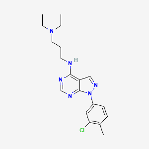 N'-[1-(3-chloro-4-methylphenyl)-1H-pyrazolo[3,4-d]pyrimidin-4-yl]-N,N-diethylpropane-1,3-diamine