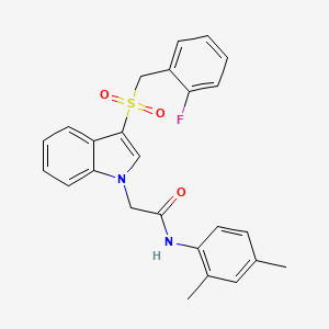 N-(2,4-dimethylphenyl)-2-(3-((2-fluorobenzyl)sulfonyl)-1H-indol-1-yl)acetamide