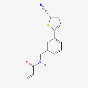 N-[[3-(5-Cyanothiophen-2-yl)phenyl]methyl]prop-2-enamide