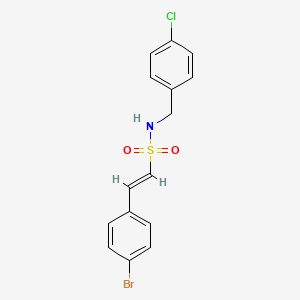 (E)-2-(4-bromophenyl)-N-[(4-chlorophenyl)methyl]ethenesulfonamide