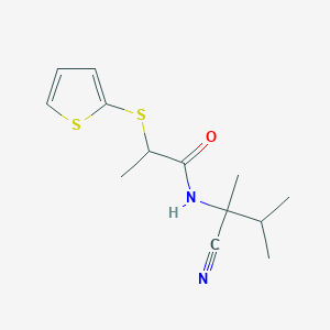 N-(2-Cyano-3-methylbutan-2-yl)-2-thiophen-2-ylsulfanylpropanamide