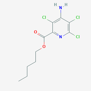 molecular formula C11H13Cl3N2O2 B2619340 Pentyl 4-amino-3,5,6-trichloropyridine-2-carboxylate CAS No. 19677-59-9
