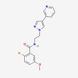 molecular formula C18H17BrN4O2 B2619349 2-bromo-5-methoxy-N-{2-[4-(pyridin-3-yl)-1H-pyrazol-1-yl]ethyl}benzamide CAS No. 2097883-94-6