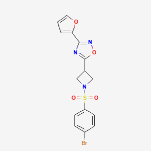5-(1-((4-Bromophenyl)sulfonyl)azetidin-3-yl)-3-(furan-2-yl)-1,2,4-oxadiazole