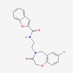 N-(2-(7-chloro-3-oxo-2,3-dihydrobenzo[f][1,4]oxazepin-4(5H)-yl)ethyl)benzofuran-2-carboxamide