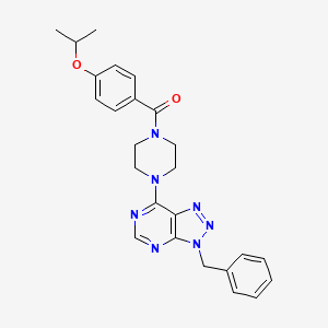 (4-(3-benzyl-3H-[1,2,3]triazolo[4,5-d]pyrimidin-7-yl)piperazin-1-yl)(4-isopropoxyphenyl)methanone