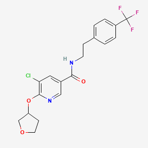 5-chloro-6-((tetrahydrofuran-3-yl)oxy)-N-(4-(trifluoromethyl)phenethyl)nicotinamide