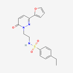 4-ethyl-N-(2-(3-(furan-2-yl)-6-oxopyridazin-1(6H)-yl)ethyl)benzenesulfonamide