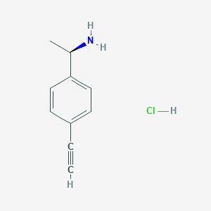(1R)-1-(4-Ethynylphenyl)ethanamine;hydrochloride